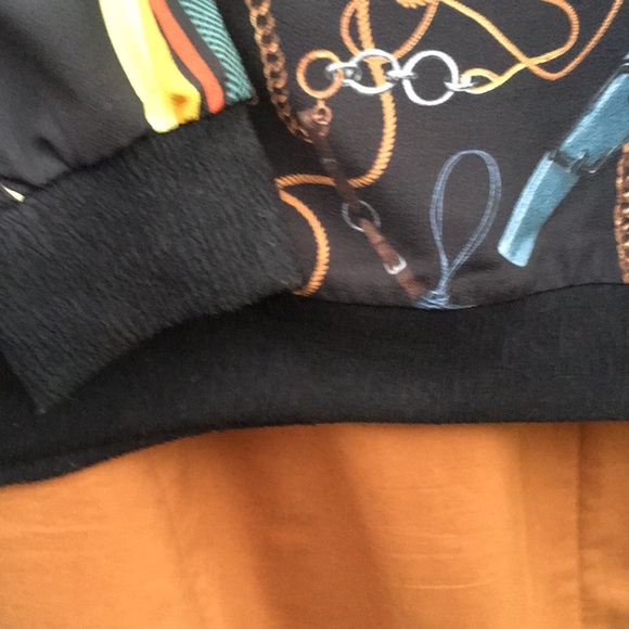 ISLE Melis Kozan top mixed media tassels and stripes black multi color - Picture 7 of 11